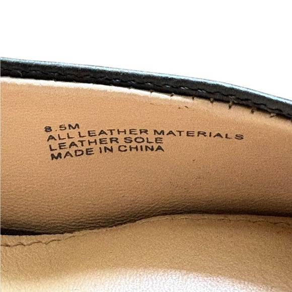 Antonio Melani woman’s leather block heel pointed toe black 3 inch heel sz 8.5 - Picture 2 of 9